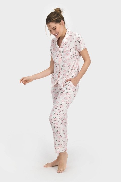 Pierre Cardin Positive Kadın Gömlek Pijama Krem PC7690 - 2