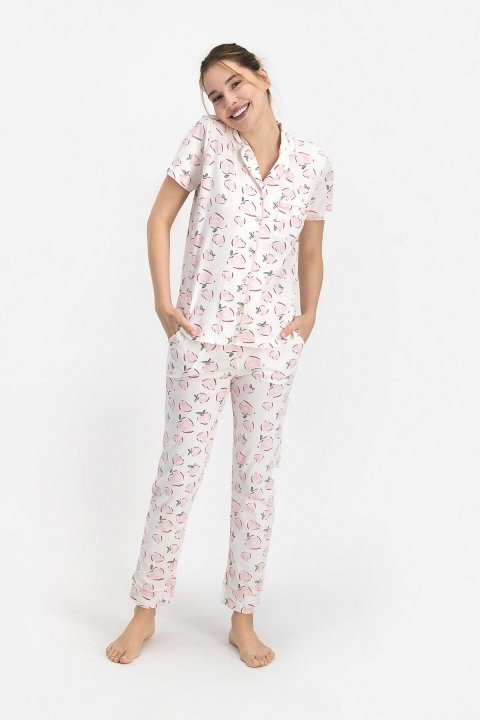Pierre Cardin Positive Kadın Gömlek Pijama Krem PC7690 - 3