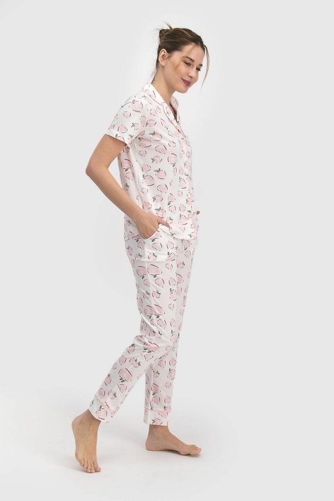 Pierre Cardin Positive Kadın Gömlek Pijama Krem PC7690 - 4