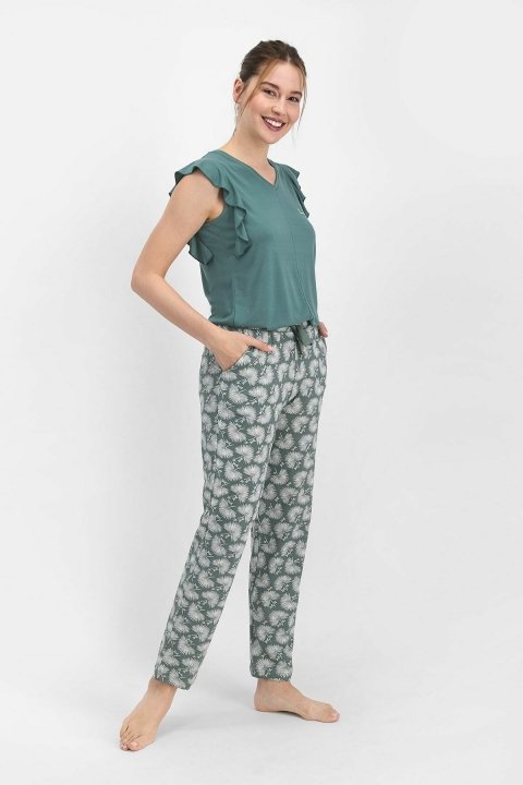 Pierre Cardin Pollen Kadın Kısa Kol Pijama Takımı Çam Yeşili PC7759 - 2