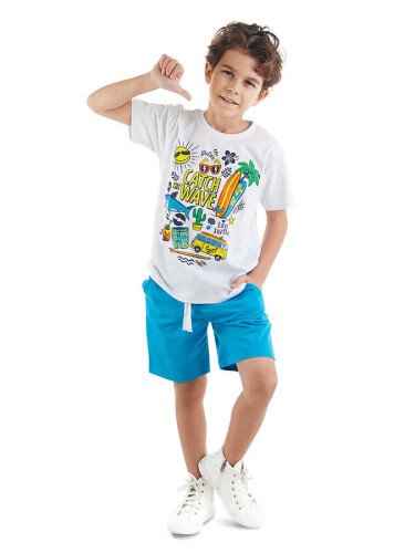 Tatil Erkek Çocuk T-shirt Şort Takım - DENOKİDS