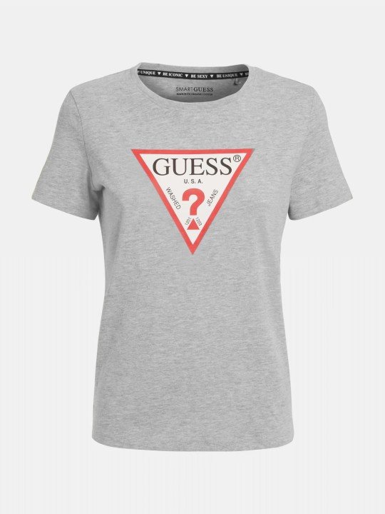 Üçgen Logolu T-shirt-Gri - 4